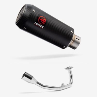 Lextek Stainless Steel CP9C Full Carbon Exhaust System 180mm for Lexmoto Diablo 125 / SRT125
