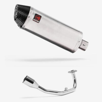 Lextek Stainless Steel RP2 Gloss S/Steel Oval Exhaust System 300mm for Lexmoto Diablo 125 / SRT125