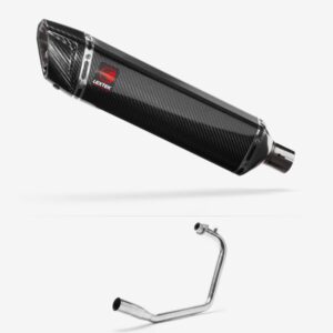 Lextek Carbon Fibre SP7C Gloss Exhaust System 400mm for Lexmoto Isca