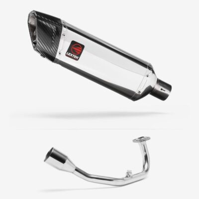 Lextek Stainless Steel SP4 Polished Stainless Steel Exhaust System 300mm