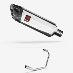 Lextek Stainless Steel SP4 Polished Exhaust System 300mm for Lexmoto Isca