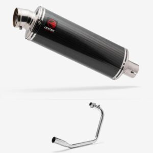 Lextek Stainless Steel OP8C Matt Exhaust System 350mm for Lexmoto Isca
